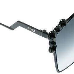 Pre Owned نظارة شمسية فندي كان آي جيويتريك FF 0261/S سبايك رصاصية/سوداء متدرجة