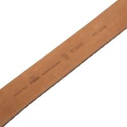 Fendi Black Zucchino Canvas Belt Size 95cm