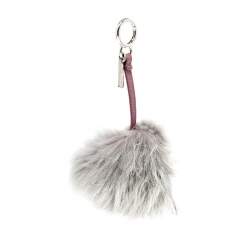 Pre Owned دلاية حقيبة فندي حشرة جلد وفراء رصاصي / بنفسجي