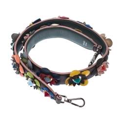 Fendi Multicolor Flowerland Leather Strap You Shoulder Strap