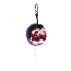Pre Owned Fendi Multicolor Fur and Leather Mawhawk Monster Bag Charm 