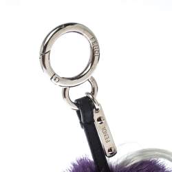 Pre Owned Fendi Multicolor Fur and Leather Mawhawk Monster Bag Charm 