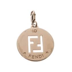 FENDI Fendi Gold Tone Baguette Bag Pendant Charm Necklace