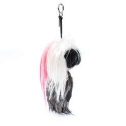 Pre Owned Fendi Multicolor Fur and Leather Karlito Bag Charm