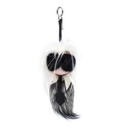 Pre Owned Fendi Multicolor Fur and Leather Karlito Bag Charm