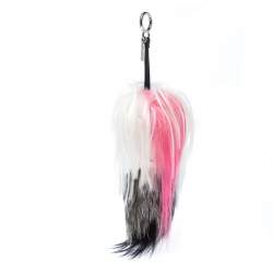Pre Owned Fendi Multicolor Fur and Leather Karlito Bag Charm