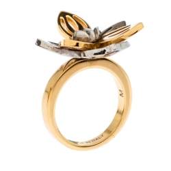مملوكة مسبقًا Fendi Two Tone Floral Ring M