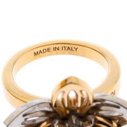 مملوكة مسبقًا Fendi Two Tone Floral Ring M