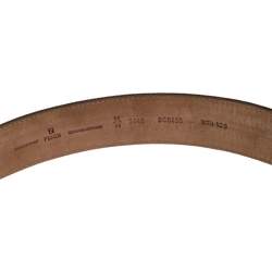 Fendi Brown Zucca Canvas FF Buckle Belt 90CM