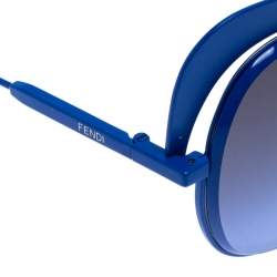 مملوكة مسبقًا نظارة شمسية فندي عين قطة ايشاين خضراء/ زرقاء