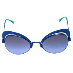 مملوكة مسبقًا نظارة شمسية فندي عين قطة ايشاين خضراء/ زرقاء