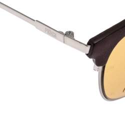 Pre Owned Fendi Yellow/Brown and Grey FF 0228/S Browline Sunglasses