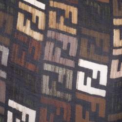 مملوكة مسبقًا وشاح فندي مربع حرير مطبوع زوكا متعدد الألوان