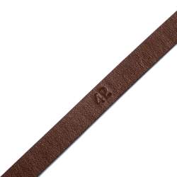 Pre Owned Fendi Brown/Blue Leather Slim Buckle Belt 85CM