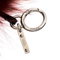 Pre Owned Fendi Dark Brown Mink Fur Blueminous Monster Bug Bag Charm