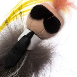 Pre Owned Fendi Multicolor Mink Fur Mini Karlito Bag Charm