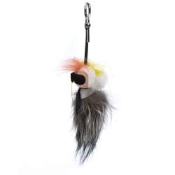Pre Owned Fendi Multicolor Mink Fur Mini Karlito Bag Charm