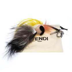 Pre Owned Fendi Multicolor Mink Fur Mini Karlito Bag Charm