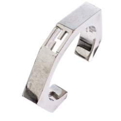 Fendi Silver Tone Baguette Ring Size 55