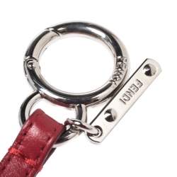 Pre Owned Fendi ABCharm A Red Fox Fur Bag Charm