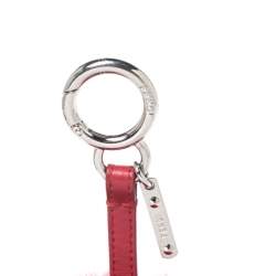 Pre Owned Fendi ABCharm A Red Fox Fur Bag Charm