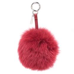Pre Owned Fendi ABCharm A Red Fox Fur Bag Charm