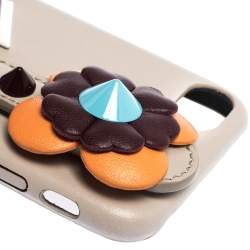 Pre Owned Fendi Multicolor Leather Flowerland iPhone 7 Case