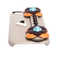 Pre Owned Fendi Multicolor Leather Flowerland iPhone 7 Case