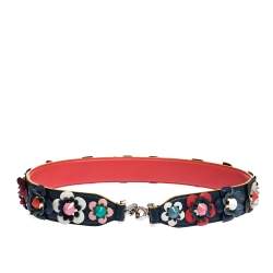 Pre Owned Fendi Multicolor Leather Floral Applique Interchangeable Shoulder Strap