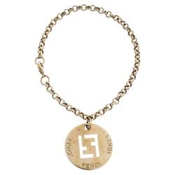 Pre Owned سوار فندي دلاية آي.دي. ذهبي اللون