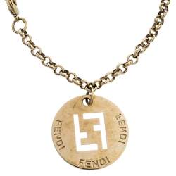 Pre Owned سوار فندي دلاية آي.دي. ذهبي اللون