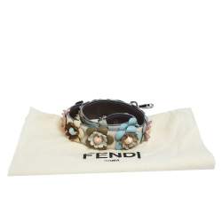 Pre Owned Fendi Multicolor Flowerland Leather Strap You Shoulder Strap