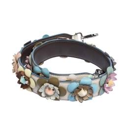 Pre Owned Fendi Multicolor Flowerland Leather Strap You Shoulder Strap