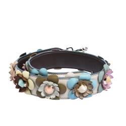Pre Owned Fendi Multicolor Flowerland Leather Strap You Shoulder Strap