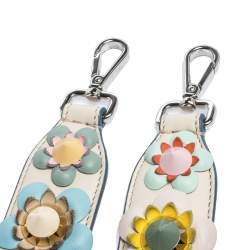 Pre Owned Fendi Multicolor Flowerland Leather Strap You Shoulder Strap