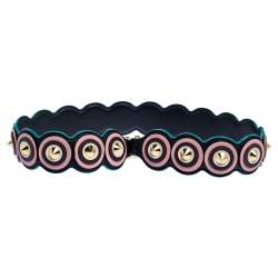 Pre Owned Fendi Multicolor Spiked Leather Strap You Bag Strap