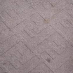 Pre Owned Fendi Grey Zucca Patterned Ombre Silk Scarf