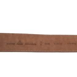 Pre Owned حزام فندي إبزيم أف أف كانفاس زوكا بني 85 سم
