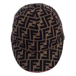 Pre Owned Fendi Tobacco Brown Fendirama Baseball Cap