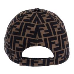 Pre Owned Fendi Tobacco Brown Fendirama Baseball Cap