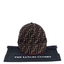 Pre Owned Fendi Tobacco Brown Fendirama Baseball Cap