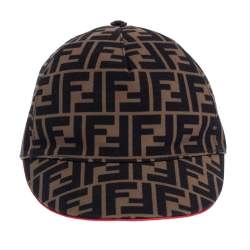 Pre Owned Fendi Tobacco Brown Fendirama Baseball Cap