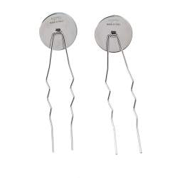 Fendi Multicolor Studded Set of 2 Hair Pins 