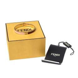 Pre Owned سوار فندي لون ذهبي إيناميل ثنائي اللون ذا فنديستا S