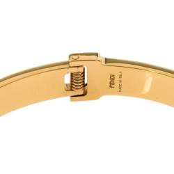 Pre Owned سوار فندي لون ذهبي إيناميل ثنائي اللون ذا فنديستا S