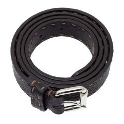 مملوكة مسبقًا Fendi Dark Brown Selleria Leather Buckle Belt 90CM
