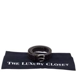 مملوكة مسبقًا Fendi Dark Brown Selleria Leather Buckle Belt 90CM