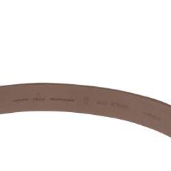 مملوكة مسبقًا Fendi Brown Leather Studded Sliding Belt 85CM