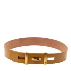 Pre Owned حزام فندي أصفر مستردة مفرغ 85 سم