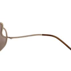 Pre Owned Fendi Pale Gold/Grey FS5178 Oversized Butterfly Sunglasses